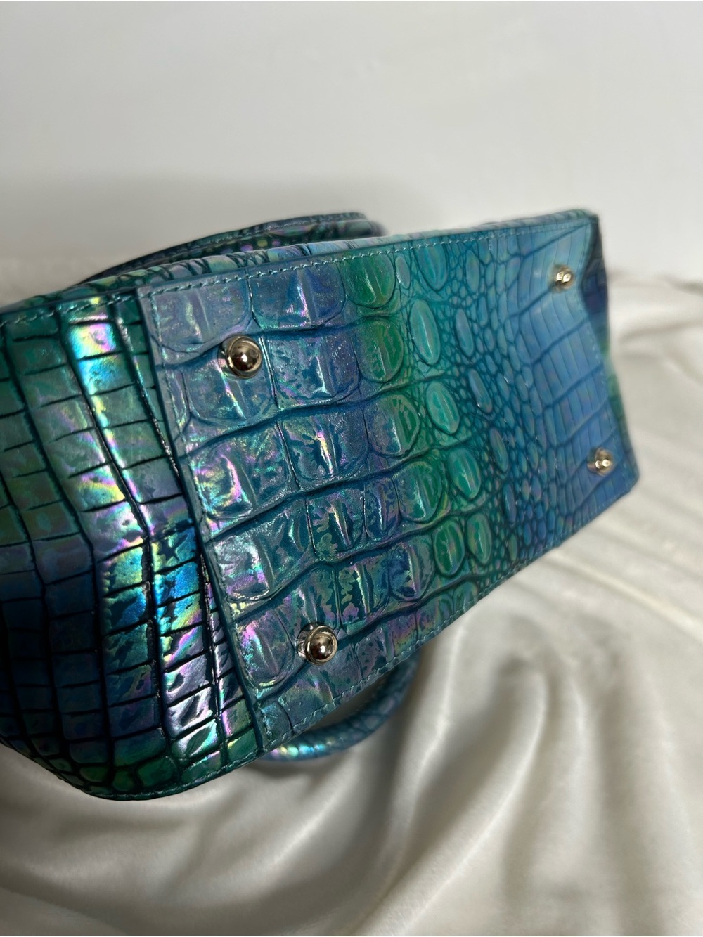 Brahmin Small Ashlee Blue Topaz Satchel - Picture 9 of 11